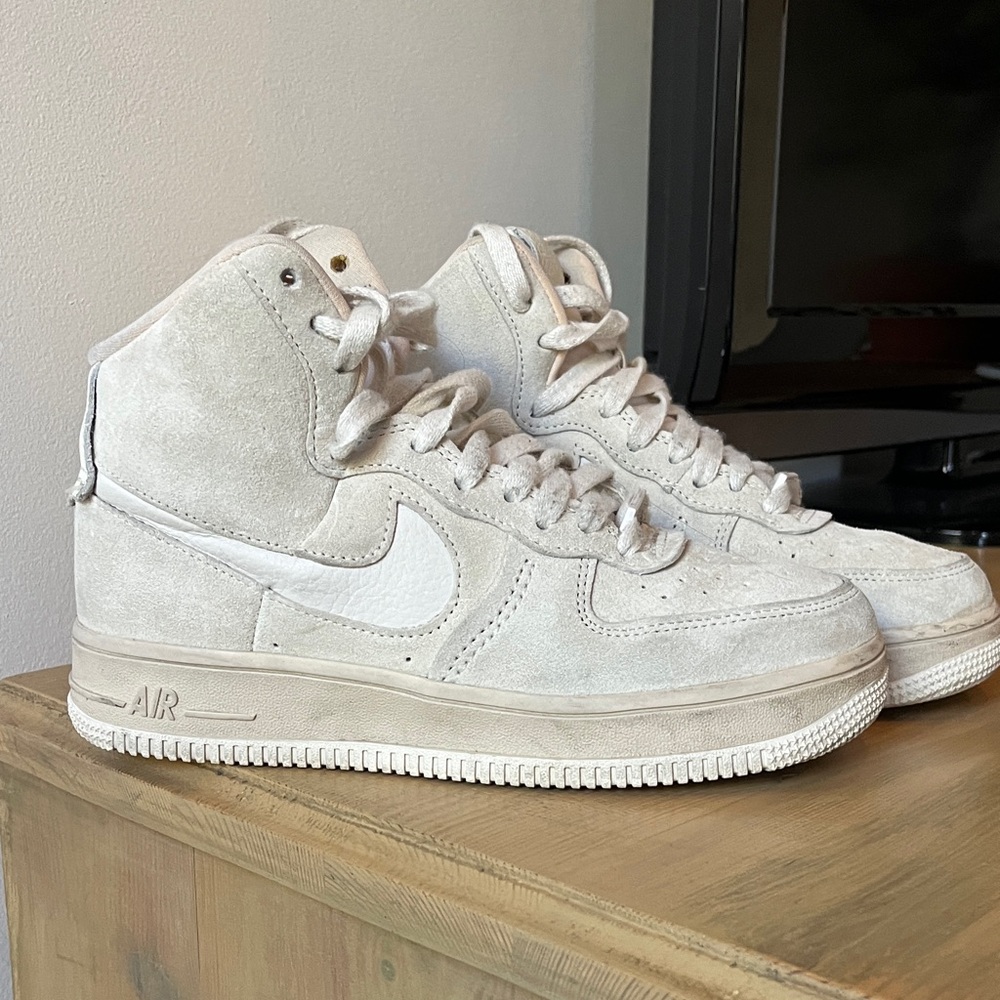 Nike Air Force One High-Top Sneakers in Off-White